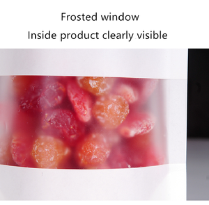 Hoge Kwaliteit Aangepaste Logo Witte Kraft Stand-Up Tas Raam Rits Voor Voedsel Rijstnoten Bloem <span class=keywords><strong>Promo</strong></span> 'S Verpakking Op Maat Beschikbaar - Product Image 4