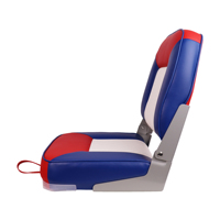 Siège de bateau marin pliable en cuir PU imperméable, siège de pêche rabattable pour bateau à fond plat, chaise pour yacht et petite embarcation