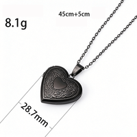 Ywyougang Collier médaillon cœur vintage en acier inoxydable gravable, chaîne à maillons plaquée or, pendentif photo pour femme, cadeau commémoratif