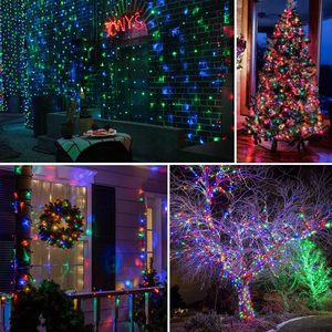 Décorations de Noël en promotion, 10 mètres, 100 ampoules LED, lumières de Noël sans fil, Luces De Navidad - Product Image 4