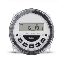 Temporizador de potencia Digital LCD programable, relé de interruptor de tiempo 16A NO + NC, TM619 AC 220V 230V 240V, buen precio