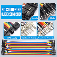 Câble de raccordement isolé PBT 20 cm 40 broches, kit de faisceau de câblage automobile, câble Dupont mâle-mâle pour carte d'expérimentation informatique