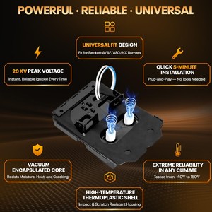 Transformateur d'allumage pour brûleur à mazout Beckett <span class=keywords><strong>20</strong></span> KV 51771U 621943 pour chaudières à mazout AF/AFG/NX, pièces de rechange gratuites pendant 5 ans - Product Image 2