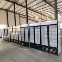 Refrigerador Comercial Vertical para Bebidas con Pantalla LED y Ruedas Giratorias para Enfriador de Bebidas de Bar