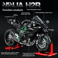 Modèle de moto dynamique en alliage 1:9, version pulvérisée, avec coffret cadeau, jouet de simulation, ornement de moto