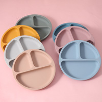 Assiettes Bébé en Silicone à Compartiments, Qualité Alimentaire, Incassables, Sans BPA, Vaisselle pour Enfants, Bol d'Alimentation en Silicone pour Bébé - Vente en Gros Usine