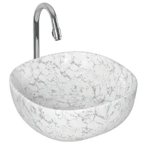 Rechteckige Form Einloch-Wasserhahn halterung Gewerbliche Hand waschbecken Tischplatte Lavabo Waschbecken Porzellan Küche Sanitär keramik