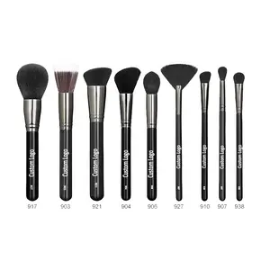 18pcs Mini Single Black Fashionable Personalized wooden Handle Make Up Brush Private Label Bushes Cosmetic Makeup Brush Set