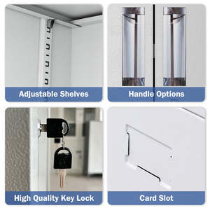 Archivador Metálico de Oficina, Taller o Escuela con 12 Puertas, Cerradura con Llave y Estantes Ajustables, Gran Venta - Product Image 3