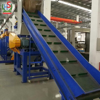 Machine de recyclage industrielle écologique pour le broyage, le lavage et le séchage des bouteilles PET, capacité 1000 kg/h