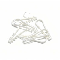 Clips de câble en plastique en forme de U de type R résistants à l'usure en gros en stock, nylon noir et blanc épaissi