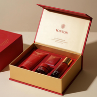 Boîte magnétique personnalisée et boîte cadeau rouge pour ensemble de soins de la peau et emballage de luxe, impression résistante à la décoloration