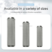 Filtre en tube de maille métallique tissée en acier inoxydable OEM, éléments filtrants pour conduites de liquides, panier filtrant cylindrique en maille métallique