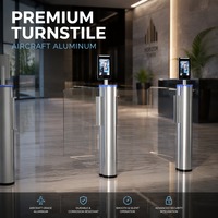 Torniquete de Seguridad de 1650 mm con Reconocimiento Facial, Barrera Cilíndrica para Pasillos Anchos, Acceso Peatonal para Personas con Discapacidad, Cumple con ADA