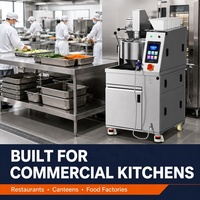 Robot de cuisine intelligent commercial avec IA, machine à faire sauter automatique avec écran tactile pour restaurant et cuisine centralisée