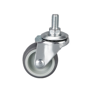 Tpr Rubber <b>Caster</b> <b>Wheel</b> 1.5 Inch Screw Type Swivel Silent Industrial Furniture Minimalist Design Plain Bearing - Product Image 4