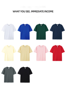 เสื้อยืดคอกลมผ้าฝ้ายแท้ 100% แบบเรียบสำหรับผู้ชาย สั่งทำพิเศษ ปักโลโก้ได้ตามต้องการ ทรงปกติ สำหรับสินค้าแบรนด์ - Product Image 2