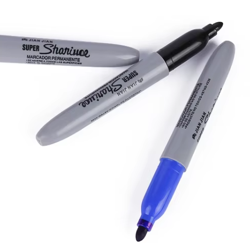 Colored Permanent Ink Marker Pen with 2-3mm Round Tip for School & Office Writing & Art Durable Plastic Material for Paper