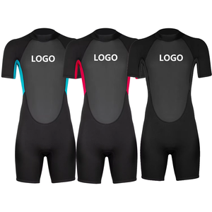 Combinaison de surf à manches courtes pour homme et <span class=keywords><strong>femme</strong></span>, protection solaire imprimée sur le devant, antibactérienne, 3 mm, une pièce, pour la plongée en apnée, la natation, chaude - Product Image 1