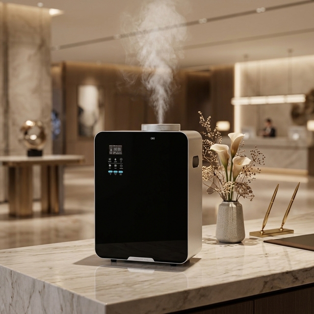 6000AF Metal Smart App Control HVAC Scent Machine Wall-Mounted Commercial Fragrance Diffuser for Central Air System