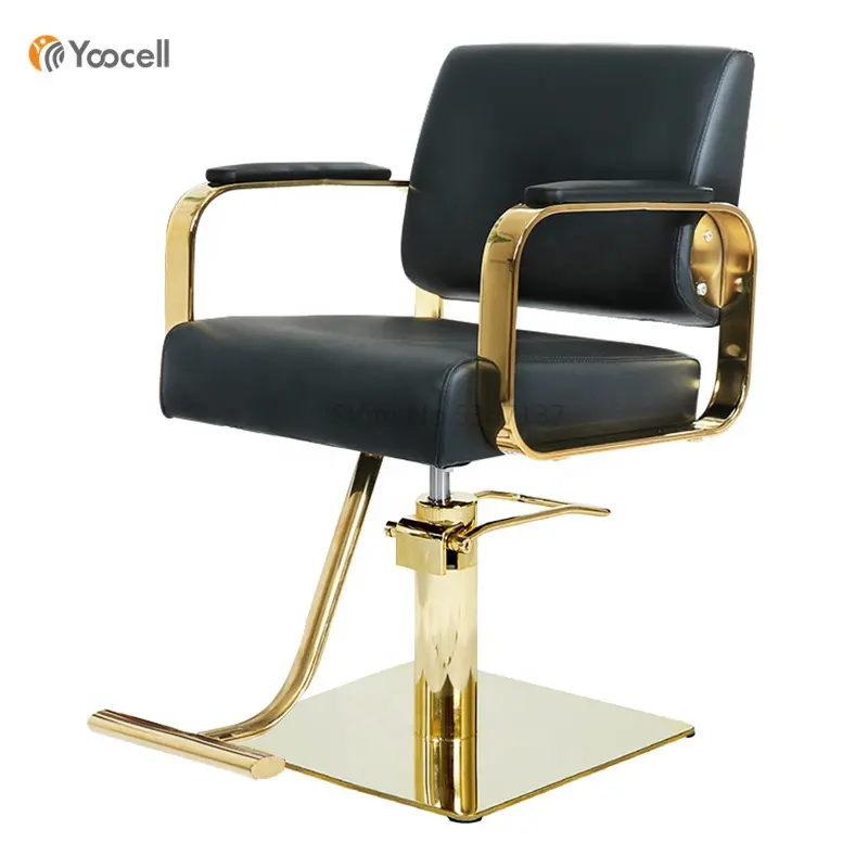 เก้าอี้สปาสำหรับผู้หญิงสไตล์โบราณ,เก้าอี้ Stying เก้าอี้หรูหราสไตล์ทองสำหรับร้านเสริมสวย