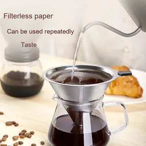 더블 레이어 스몰 사이즈 800 Mesh더블 레이어 304 스테인레스 스틸 커피 필터 핸드-푸어 깔때기 드립 타입 필터 프리 - Product Image 4