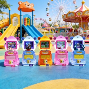 Adorabile Macchina da Gioco Arcade <span class=keywords><strong>per</strong></span> <span class=keywords><strong>Bambini</strong></span> a Moneta con Tema Famiglia <span class=keywords><strong>di</strong></span> Squali, Multigioco: Sparatutto, Corse, Pesca - Product Image 1