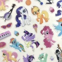 Autocollants découpés à la forme, imprimés de dessins animés, en PET, imperméables, décoratifs pour journal, cadeaux promotionnels, plusieurs séries