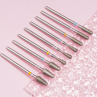 En gros, Embouts de ponceuse à ongles diamantés de prétraitement, avec tige en acier inoxydable, pour éliminer cuticules, peaux mortes et callosités dures, grain 600/220/400