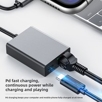 Adaptateur USB Type C vers Ethernet Carte réseau Type-C vers RJ45 Gigabit 100/1000 Mbps Câble LAN Internet pour téléphone portable Ordinateur portable