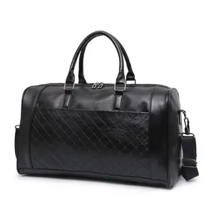 Men PU Leather Male Big Crossbody Bags Women Luggage Bags Unisex Handbags Travel Shoulder Bag