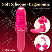 Vibrador de Lengua de Silicona Suave con Control por Aplicación, Resistente al Agua, Recargable por USB, Rotación de 360°, Estimulador de Punto G y Clítoris, Juguete Sexual para Mujeres Adultas, OEM ODM