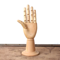 Modèle de main en bois flexible, mannequin d'artiste en bois mobile, modèle articulé pour le dessin