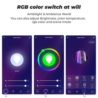 Ampoule LED intelligente Smatrul Tuya 9W E27 WiFi, Smart Life, 850LM, RGB, application, compatible Alexa et Google Home, intensité variable, minuterie, 110v 220v