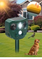 Répulsif Solaire Intelligent pour Animaux avec Infrarouge et Lumière Stroboscopique pour Chiens, Chats, Rats, Furets, Sangliers, Chauves-souris, Oiseaux - Répulsif Extérieur