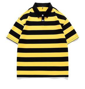 เสื้อโปโลผู้ชายลายทางหนา-ดีไซน์บล็อคสีแบบไดนามิกพร้อมผ้าซับเหงื่อเหมาะสำหรับไลฟ์สไตล์ที่ใช้งาน - Product Image 4