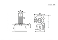Potentiomètre à axe en cuivre A500k B250k, peut remplacer le bouton de volume et le bouton de tonalité de guitare électrique et de basse CTS