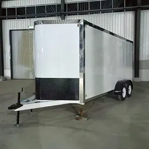 2024 Hete Verkoop Ingesloten Trailer Vrachtvervoer Aanhangwagen Custom Food Trailers Te Koop