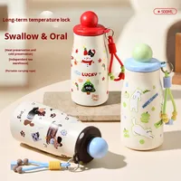 Gourde isotherme pour filles, design mignon et de haute qualité, avec compartiment pour le thé, portable, en acier inoxydable, capacité de 500 ml, maintien de la chaleur pendant 6 à 12 heures