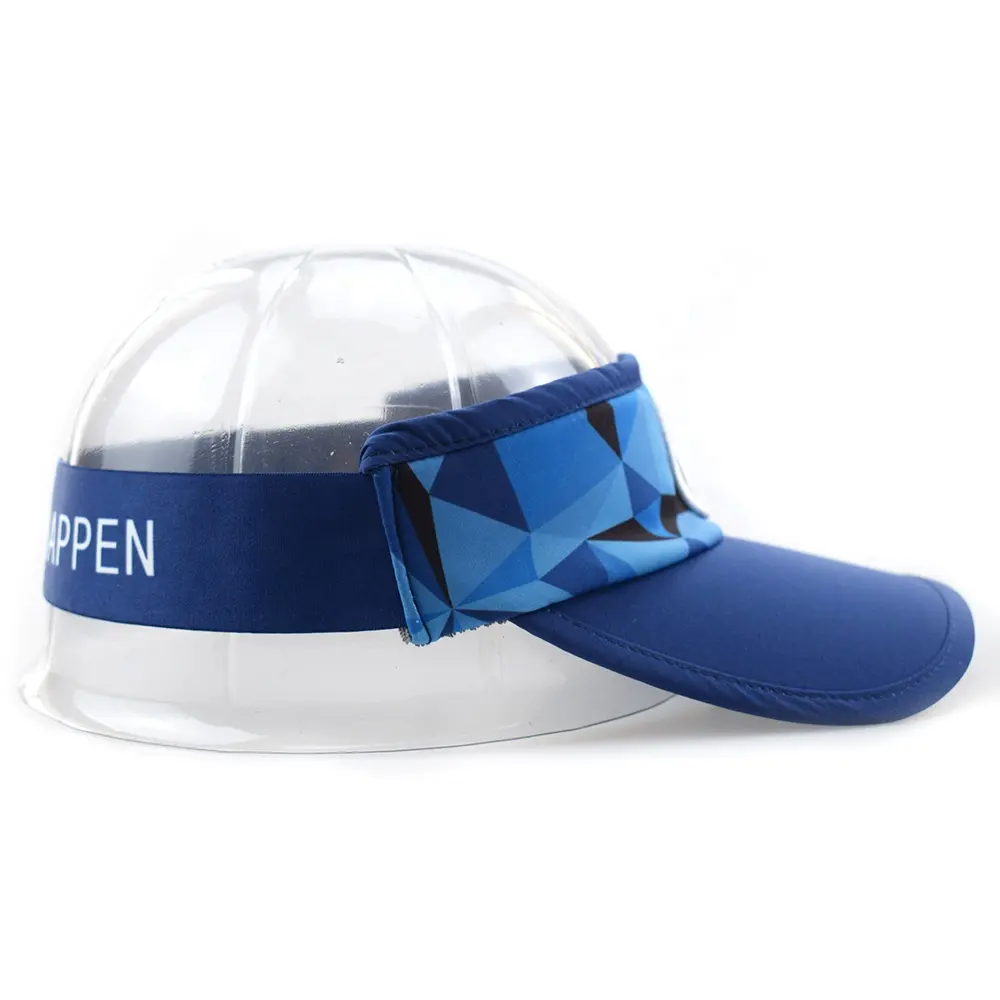 Visera deportiva personalizada de poliéster absorbente para el sudor, visera protectora para tenis, Neon, gorros de Golf