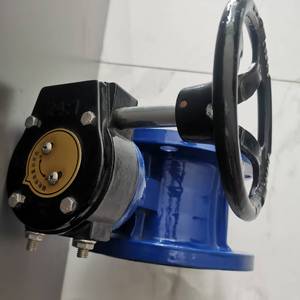 Van bướm tuabin mặt bích đôi D341X-10/16Q bằng gang cầu, điều khiển bằng tay, dùng cho nước, DN50-DN300, có thể tùy chỉnh - Product Image 4