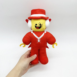 Logotipo personalizado robar un cerebro Jandel juguete de peluche de dibujos animados mono negro con un sombrero rojo muñecos de animales de peluche suave almohada regalo - Product Image 6