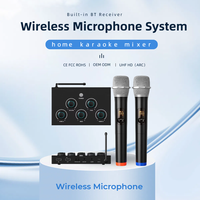 Système de karaoké professionnel UHF avec DSP, réverbération, son cristallin, suppression vocale, micro sans fil, mixeur, barre de son métallique pour TV, maison, fête, église