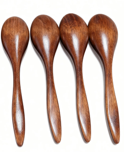 Custom Logo <strong>Printed</strong> Mini Honey <strong>Wooden</strong> <strong>Spoon</strong> Kitchen Cooking Teaspoon Condiment Utensil Little Tiny <strong>Wood</strong> <strong>Spoons</strong> - Product Image 3