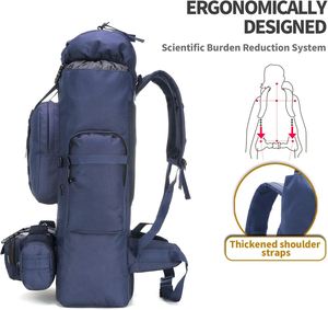 Mochila Táctica de Estilo Denim para Exteriores con Sistema MOLLE, Gran Capacidad, Resistente, para Montañismo, Senderismo y Deportes al Aire Libre - Product Image 4