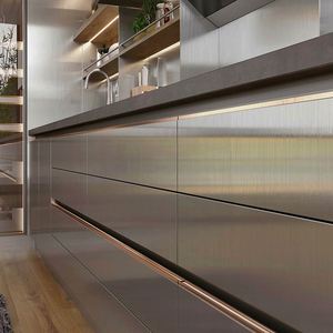 Nội thất sản phẩm Tiểu Luận lắp ráp tủ bếp tủ căn hộ sử dụng Laminate kết thúc Tùy chỉnh màu trắng thân thiện với môi trường bồn rửa - Product Image 3