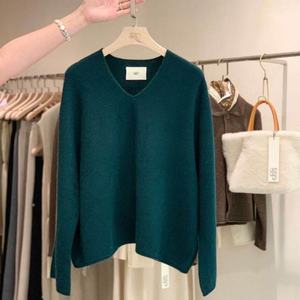 Maglione da donna in Cashmere con scollo <span class=keywords><strong>a</strong></span> V puro modello puro <span class=keywords><strong>a</strong></span> mano pura - Product Image 3