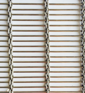 Maille de fil métallique architecturale en acier inoxydable poli à haute brillance - Tissu métallique décoratif pour revêtement de plafond de luxe et accents muraux - Product Image 2