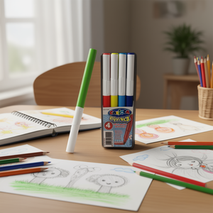 Carioca Bravo Watercolor Pens 4 Colors PVC Case Drawing Toys - Product Image 2