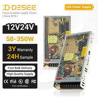 Fuente de Alimentación DESEE LRS 50W 75W 100W 150W 200W 350W 220V AC/12V DC con Voltaje de Salida de 12VDC